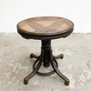 Antique Bentwood Rattan Piano Stool