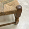 Vintage Oak and Raffia Stool