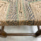 Vintage Oak and Raffia Stool