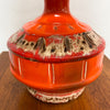 Mid Century Orange Ceramic Table Lamp With Shade