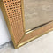 Vintage Brass and Rattan Framed Mirror