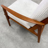 Parker High Back Mid Century White Armchair