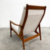 Parker High Back Mid Century White Armchair