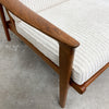 Parker High Back Mid Century White Armchair