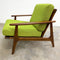 Restored Parker Mid Century Rattan Back Armchair - Newly upholstered
