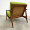 Restored Parker Mid Century Rattan Back Armchair - Newly upholstered