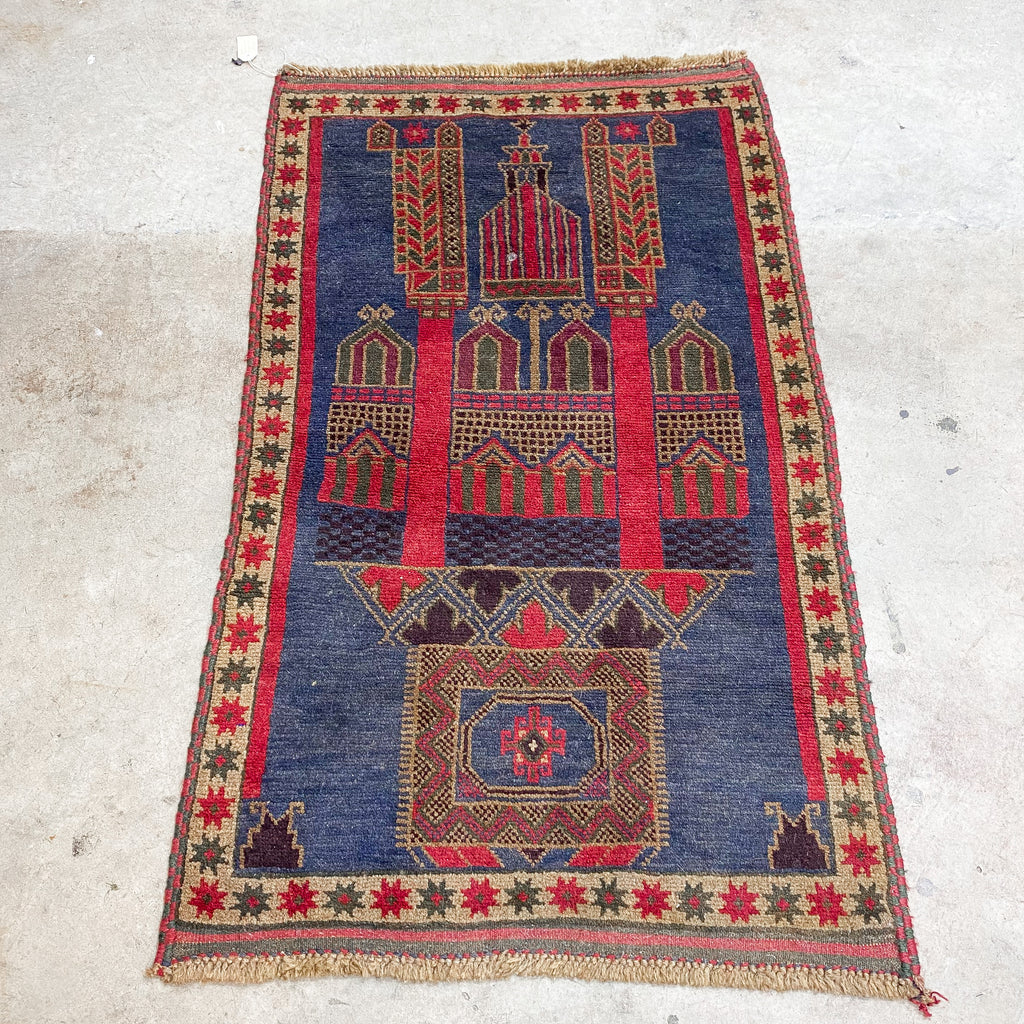 Vintage Persian Wool Prayer Rug