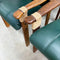 Set Of Six Pacific Green Messina Dining Chairs - Green Leather