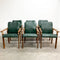 Set Of Six Pacific Green Messina Dining Chairs - Green Leather