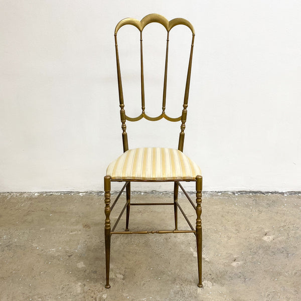 1960s Hollywood Regency Style Brass Chair