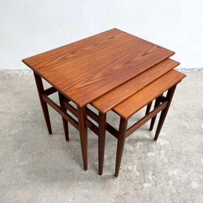 Danish Nest Of Mid Century Side Tables