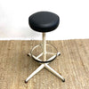 4 Industrial Designer Metal & Leather Bar Stools