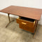 Industrial Retro 1960's 2 Drawer Metal and Wood Desk