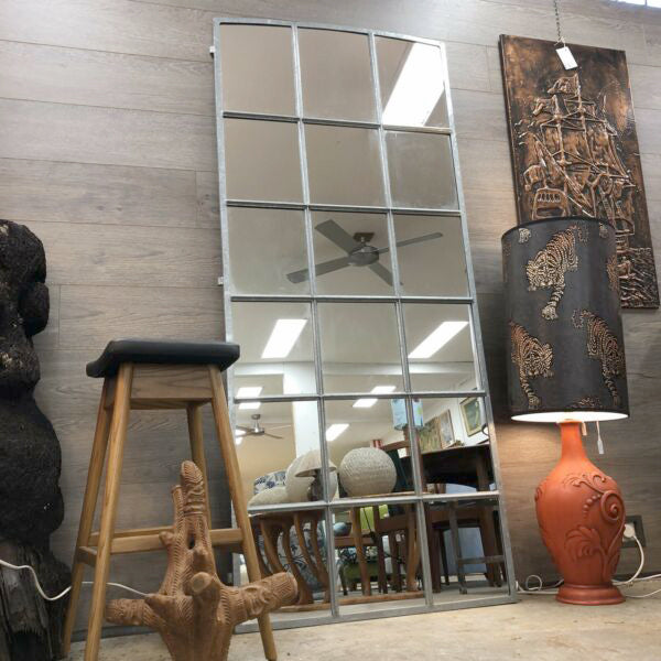 Industrial Steel Frame Bespoke Made Eighteen Section Mirror