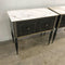 Vintage 1970's Italian Marble Top Bedside Tables