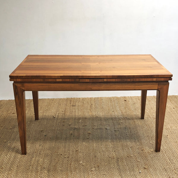 Restored Mid Century 1960s Paul Kafka Walnut Extension Dining Table