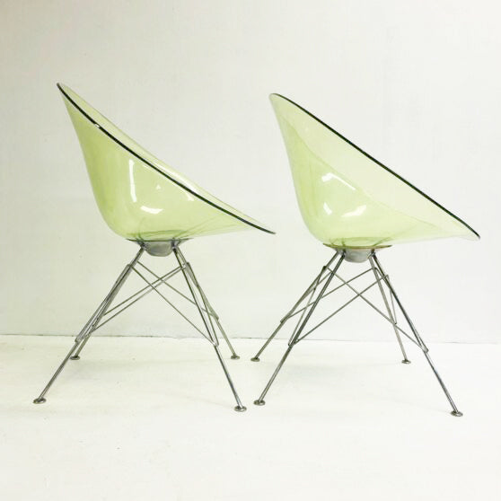 Kartell Green Lucite ‘Eros’ Chair - price each 2 available