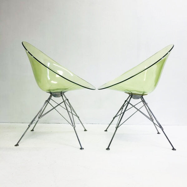 Kartell Green Lucite ‘Eros’ Chair - price each 2 available