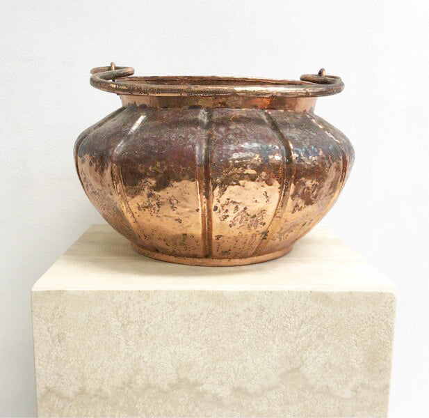 Large Copper Mid Century Jardinere Or Planter