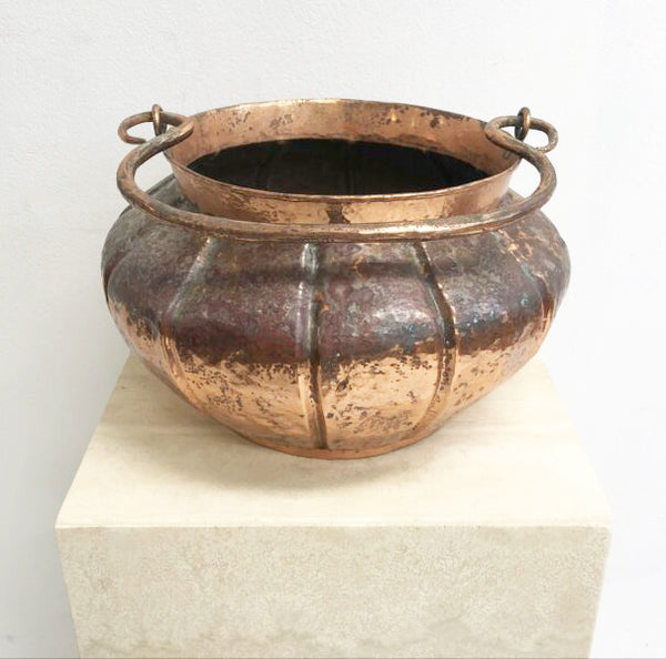 Large Copper Mid Century Jardinere Or Planter