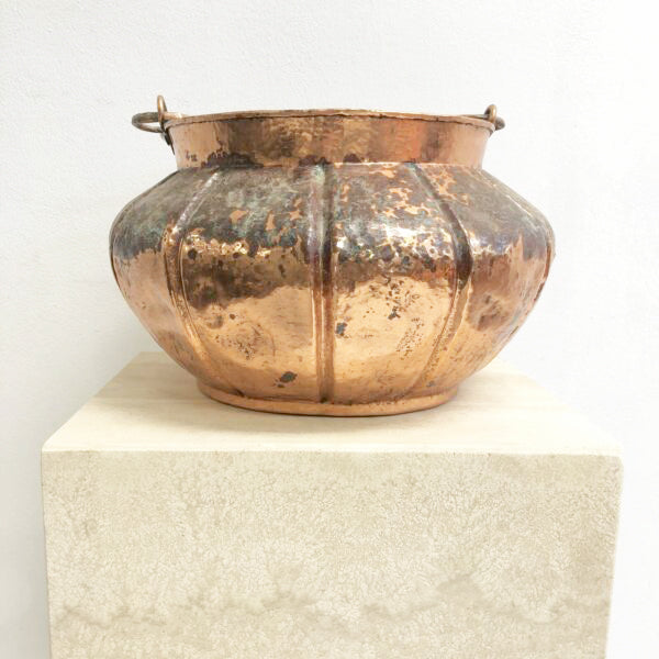 Large Copper Mid Century Jardinere Or Planter
