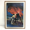 Large John Dekay “The Red Cape” Matador Bull Fighter Print