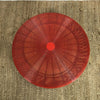 Large Round Red Wirework Coffee Table