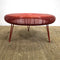 Large Round Red Wirework Coffee Table