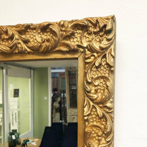 Large Scrolled Foliage GIlt Edge Wall Mirror
