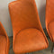 Late Set 4 1960’s Pongrass Orange Patterned Vinyl Swivel Dining Chairs