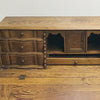 Antique 19th Century Danish Oak Serpentine Front Writing Bureau Desk