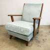 Retro Reupholstered 1950’s Paddle Arm Armchair Vintage Chair