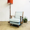 Retro Reupholstered 1950’s Paddle Arm Armchair Vintage Chair