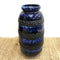 Mid Century Cobalt Blue Fat Larva German ceramic Vase