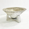 Mid Century Concrete Conical Planter With Stand