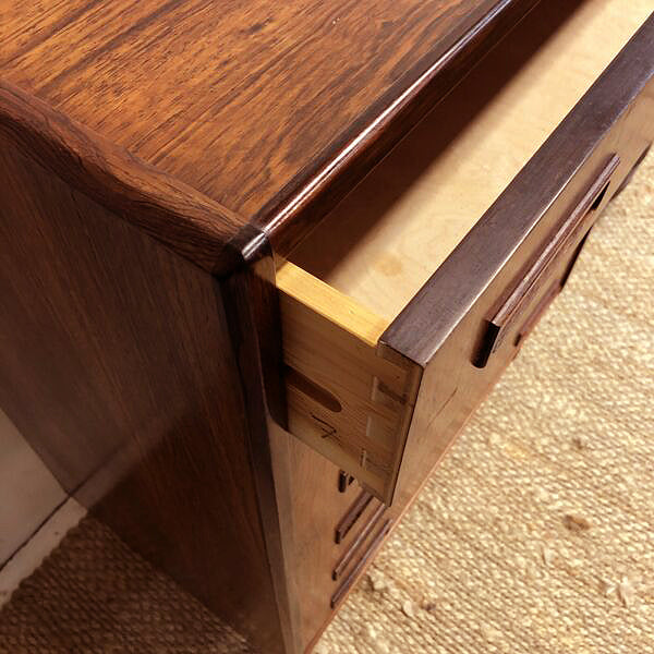 Mid Century Danish Brazilian Rosewood Tallboy Chest of Drawers