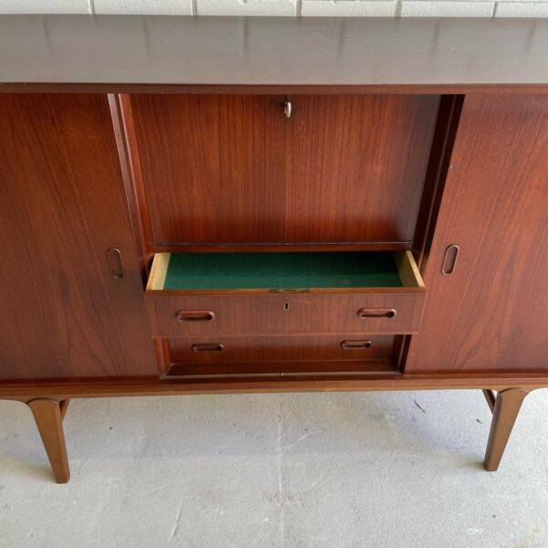Mid Century Danish High Sideboard Cocktail Cabinet