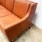 1960's Mid Century Danish Tan Leather 3 Seater Sofa Lounge