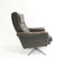 Mid Century Modern Danish Swivel Leather Arm Chair