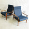 Pair Mid Century Modern Parker Highback Armchairs