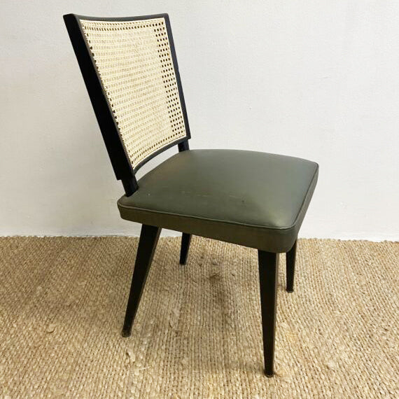 Mid Century Modern Rattan Back Chairs