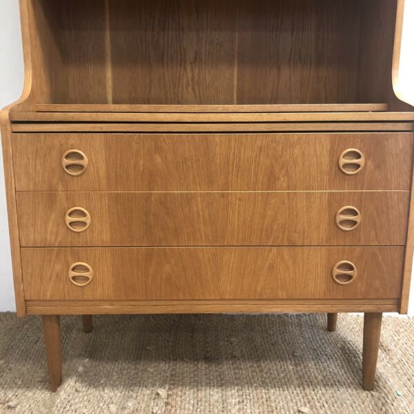 Mid Century Oak Secretaire Buffet