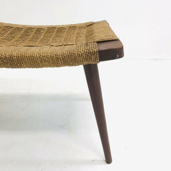 Mid Century Woven Cord Stool