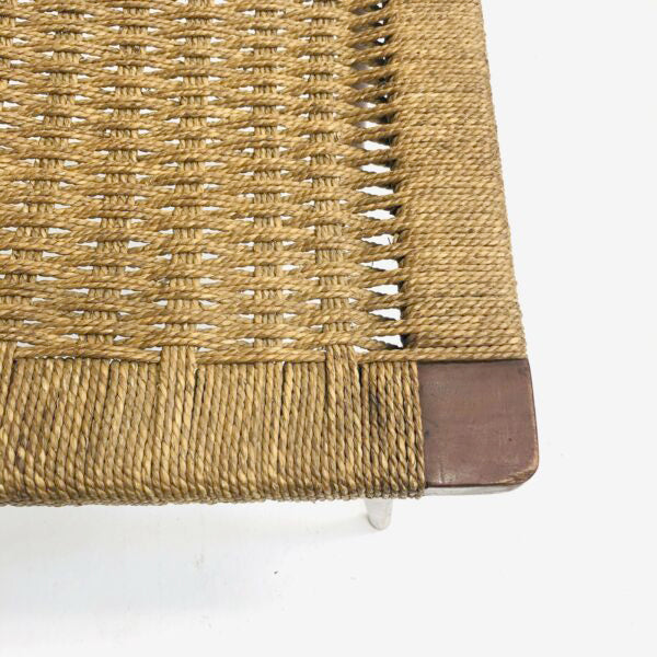 Mid Century Woven Cord Stool