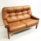 Mid century Tessa 2 Seater Lounge In Tan Leather