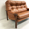 Mid century Tessa 2 Seater Lounge In Tan Leather