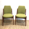 Fabulous Set 4 Mid Century Green Berryman Dining Chairs