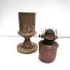 Antique Glass Enamel Hand Painted Oil Lamp The Design Ark