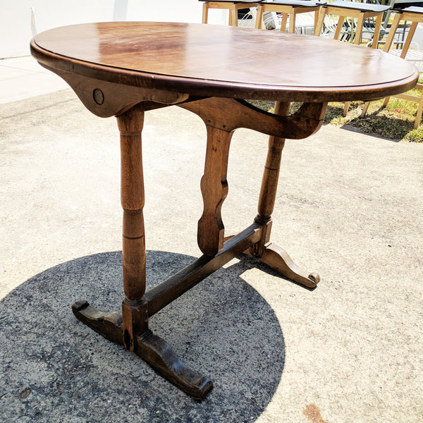 Antique French Provincial Vigneron Tilt Top Wine Tasting Round Table