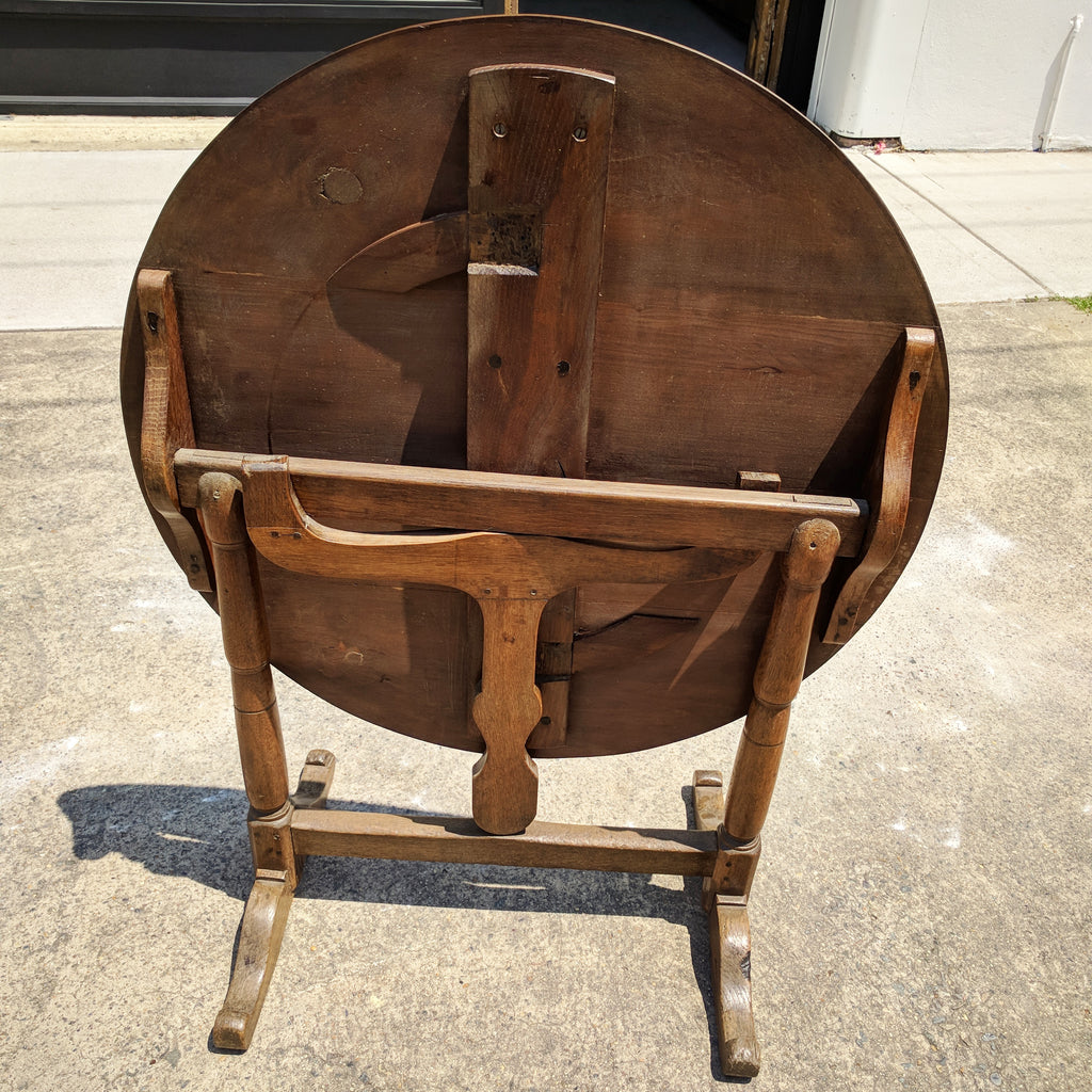 Antique French Provincial Vigneron Tilt Top Wine Tasting Round Table